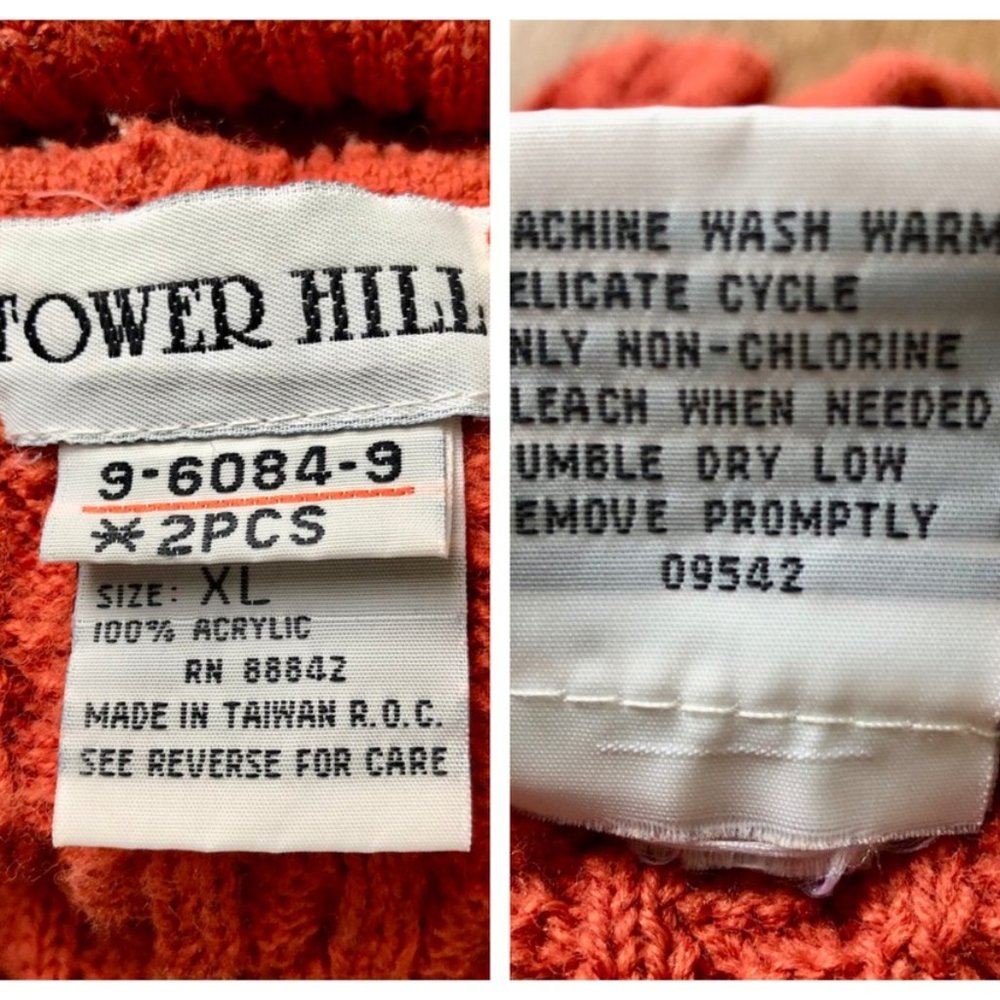 VTG Tower Hill Cable Knit Turtleneck Sweater Tunic - Picture 8 of 8